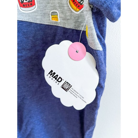 NWT 20th Century Fox TV The Simpsons Duff Beer Omer Front Pocket Tee T-shirt XL - Picture 7 of 9